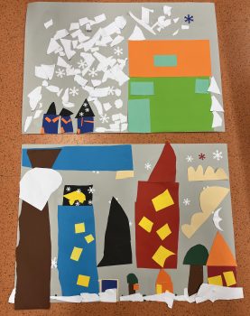 Die Klasse 3a hat Winterbilder gestaltet