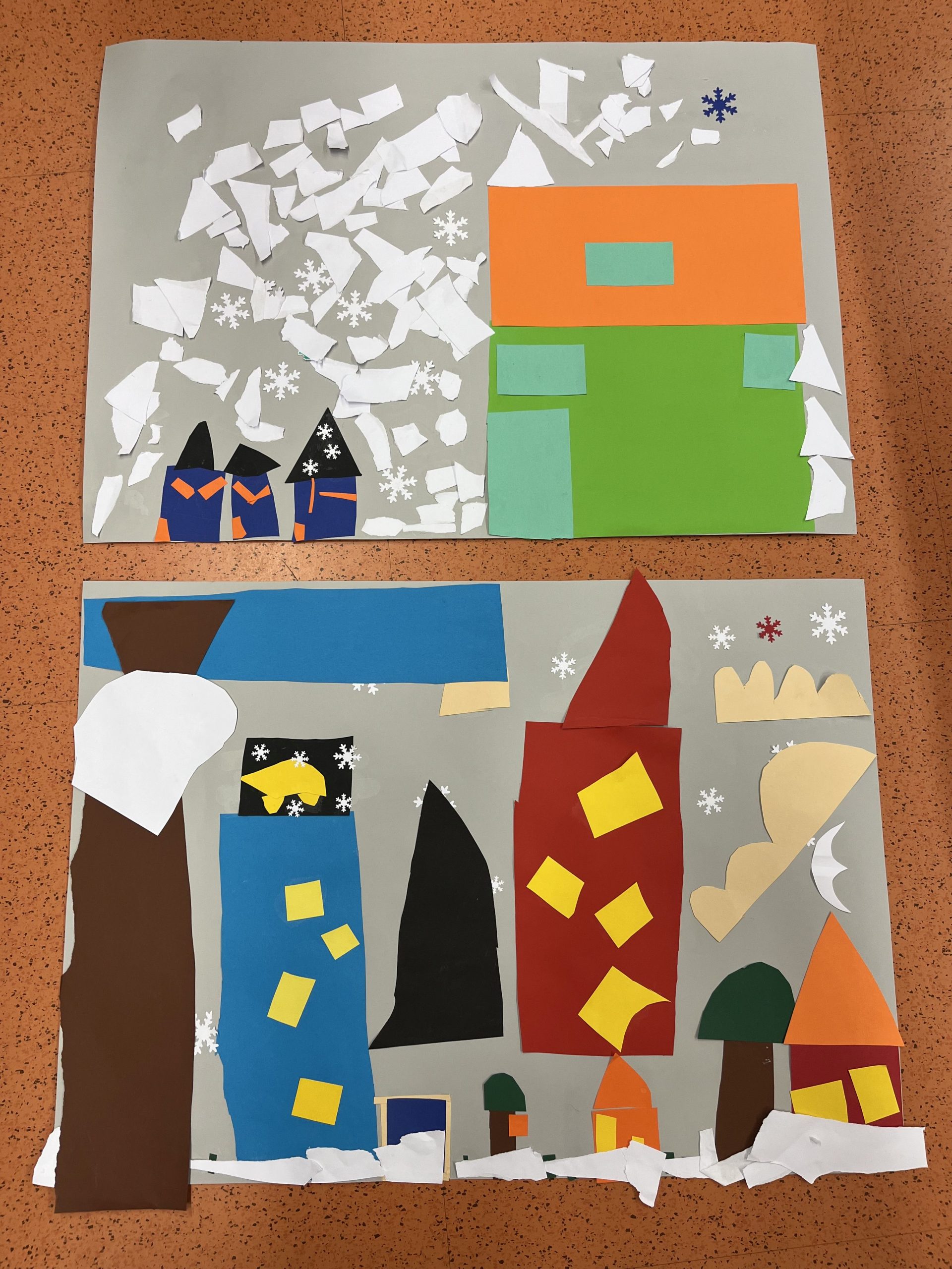 Die Klasse 3a hat Winterbilder gestaltet